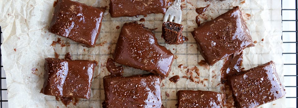 Decadent Chocolate Brownies with Chocolate Ganache