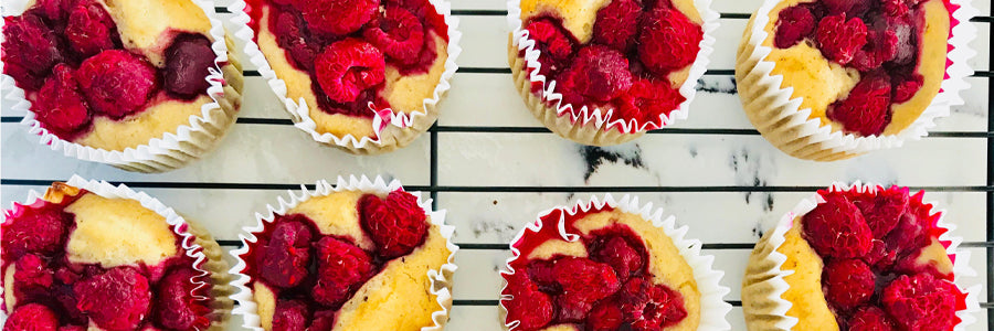 Banana Berry Protein Muffins