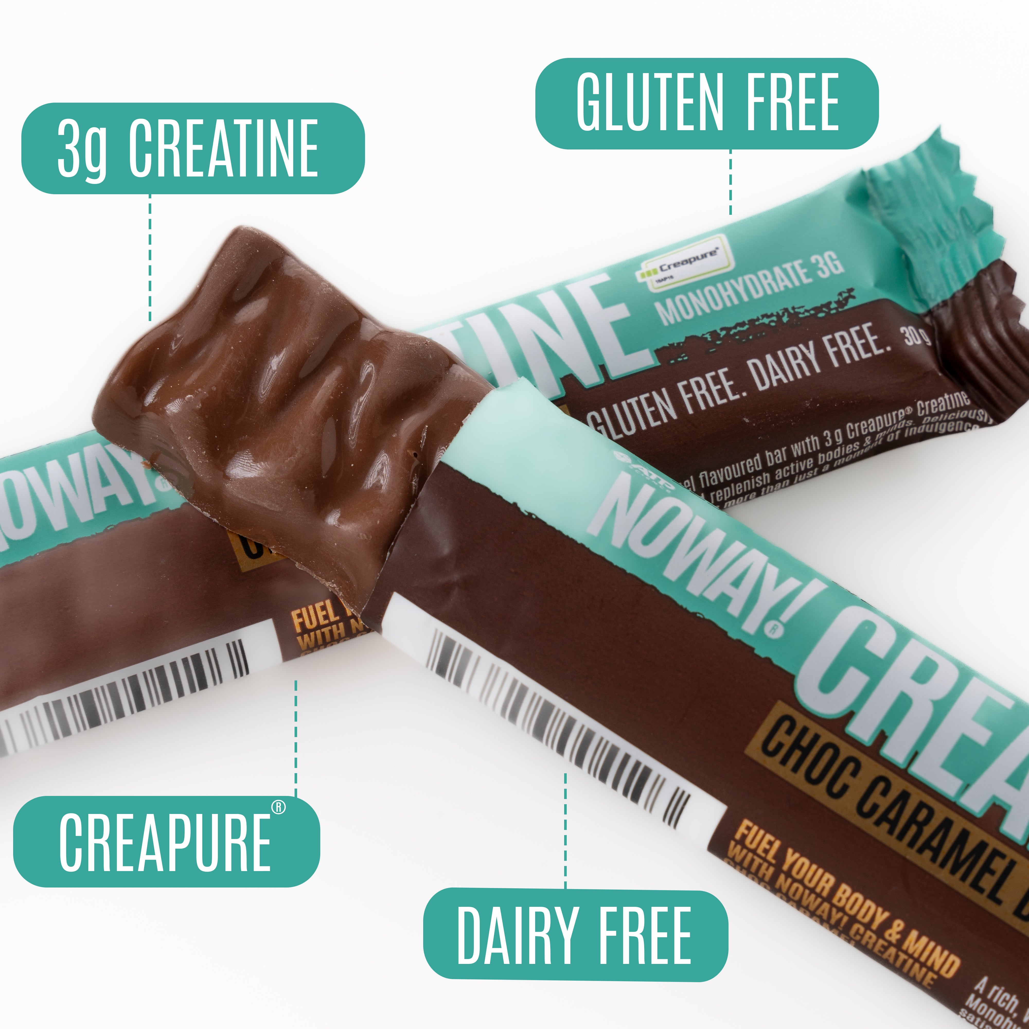 NOWAY®! Creatine Choc Bar Box of 20 - Caramel