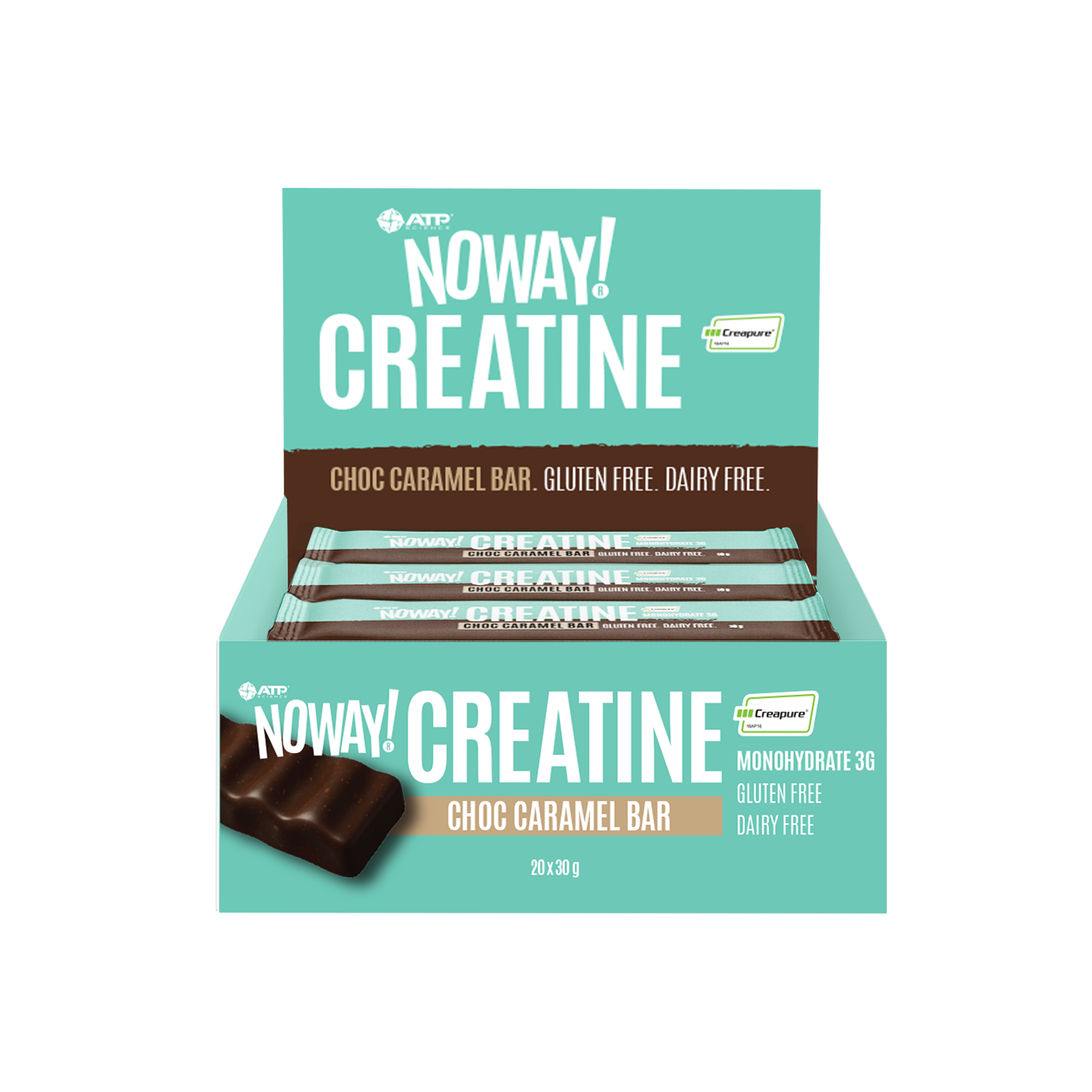 NOWAY®! Creatine Choc Bar Box of 20 - Caramel