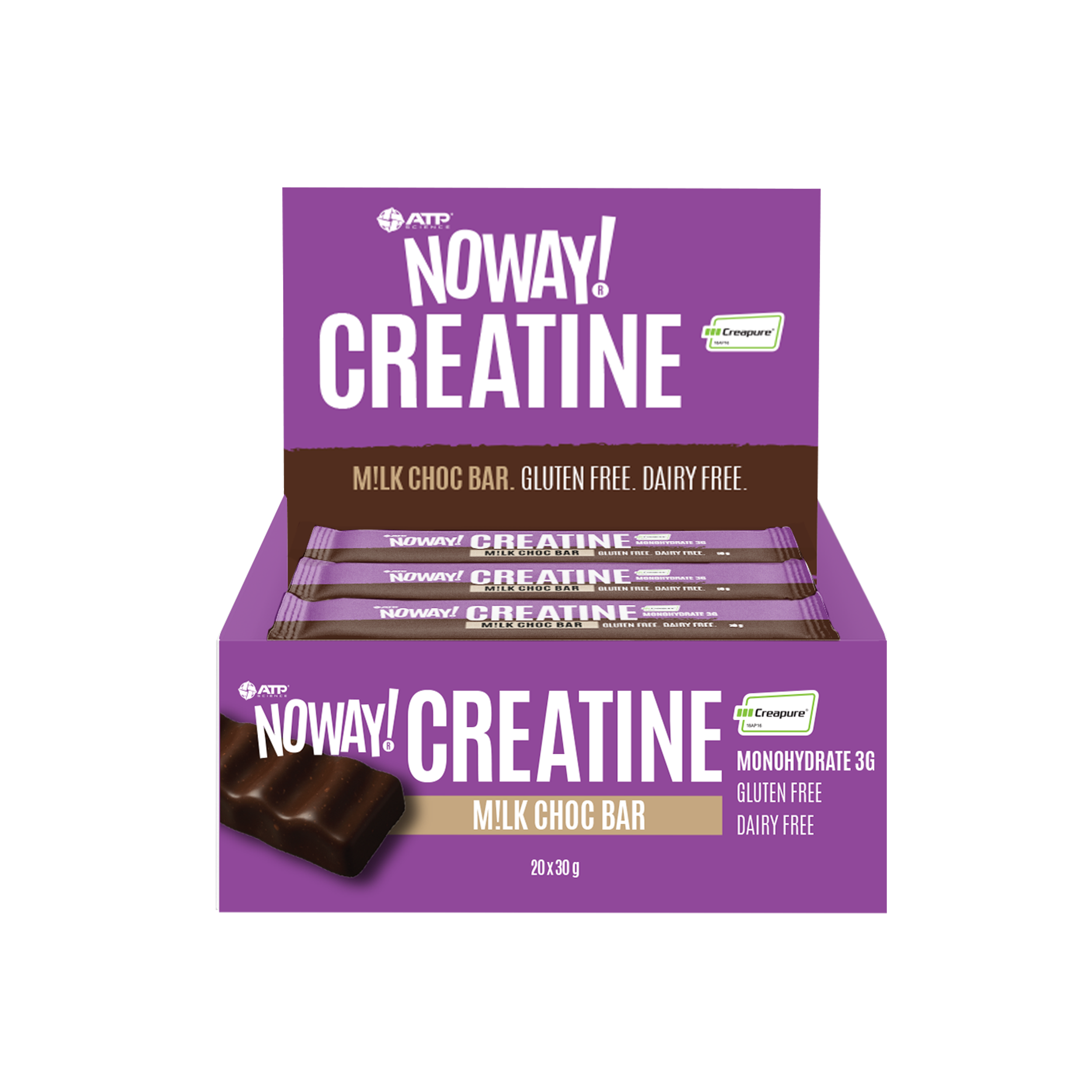 NOWAY®! Creatine Choc Bar Box of 20 - M!lk Choc