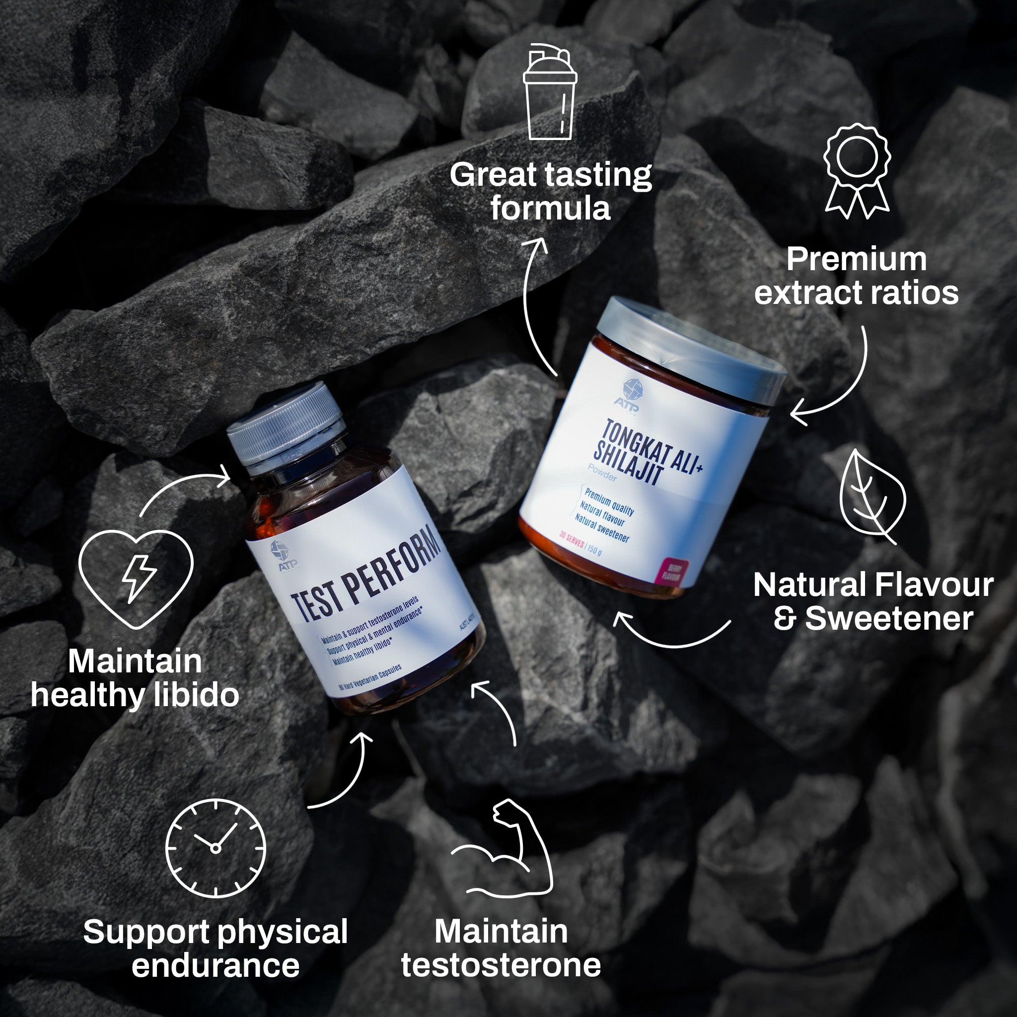 Test Perform & Tongkat Ali + Shilajit Bundle