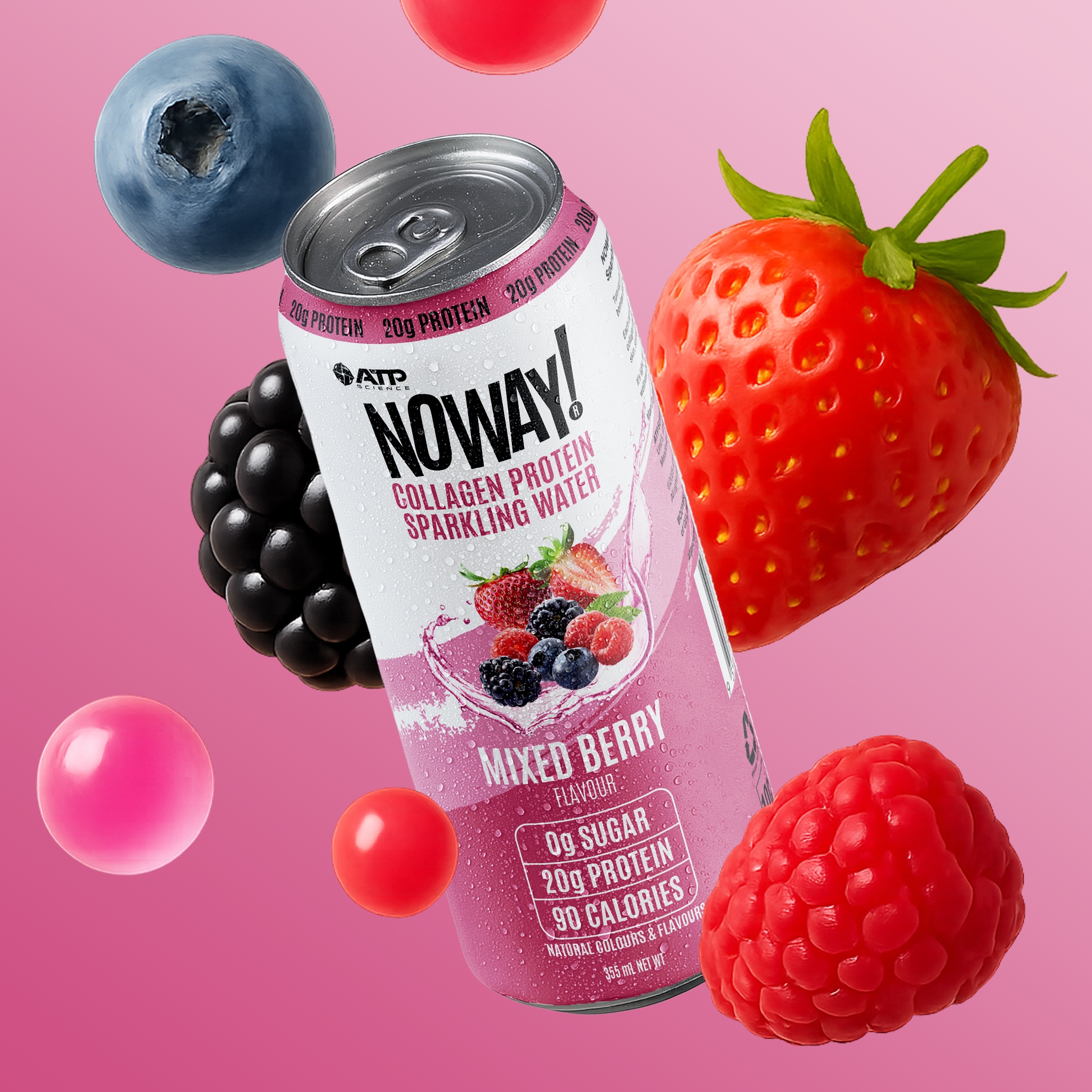NOWAY!® Collagen Protein Sparkling Water - Mixed Berry