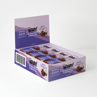 NOWAY!® Creatine Collagen Mallow Bar Box of 12 - Chocolate Milkshake
