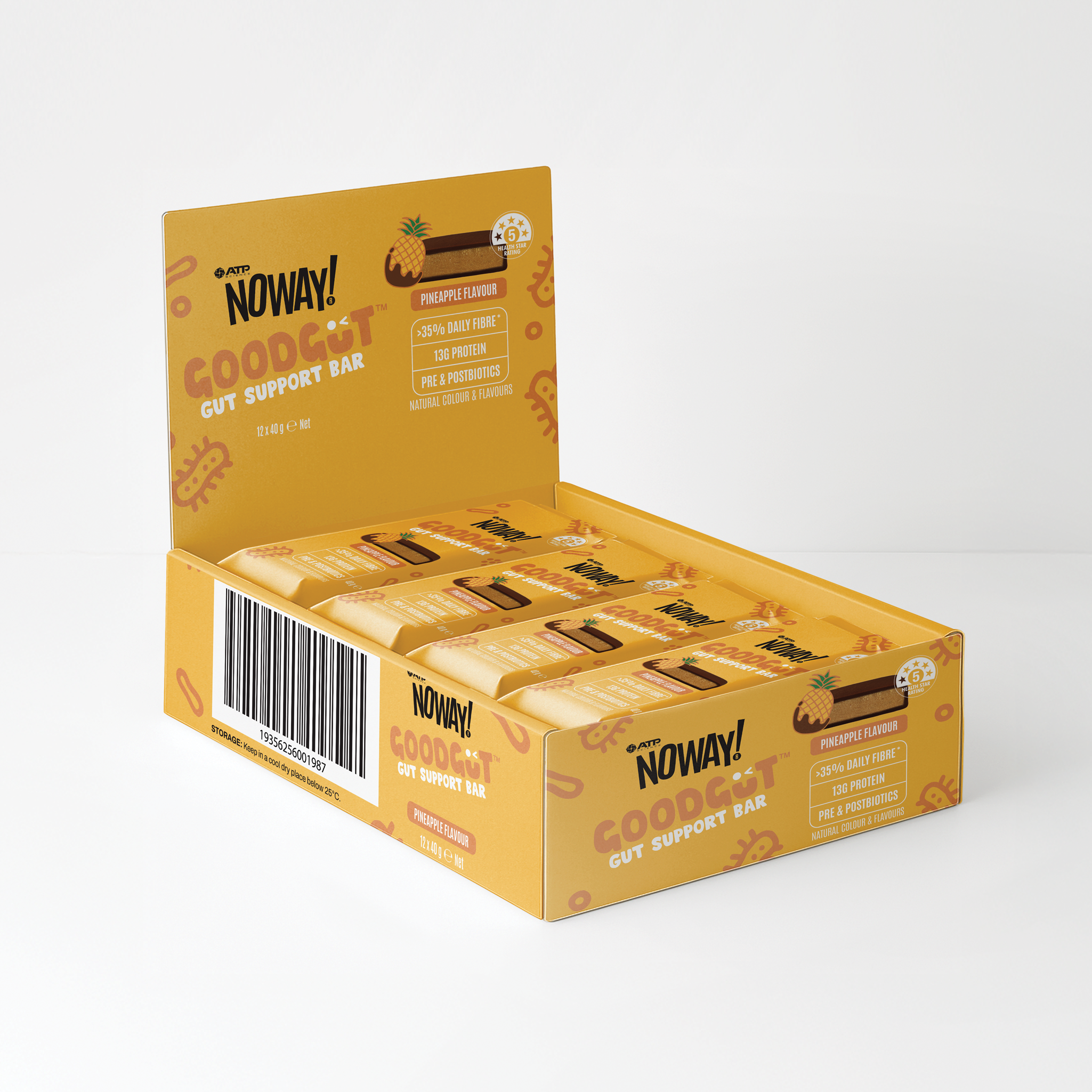 GOODGUT™ Gut Support Bar Box of 12 - Pineapple