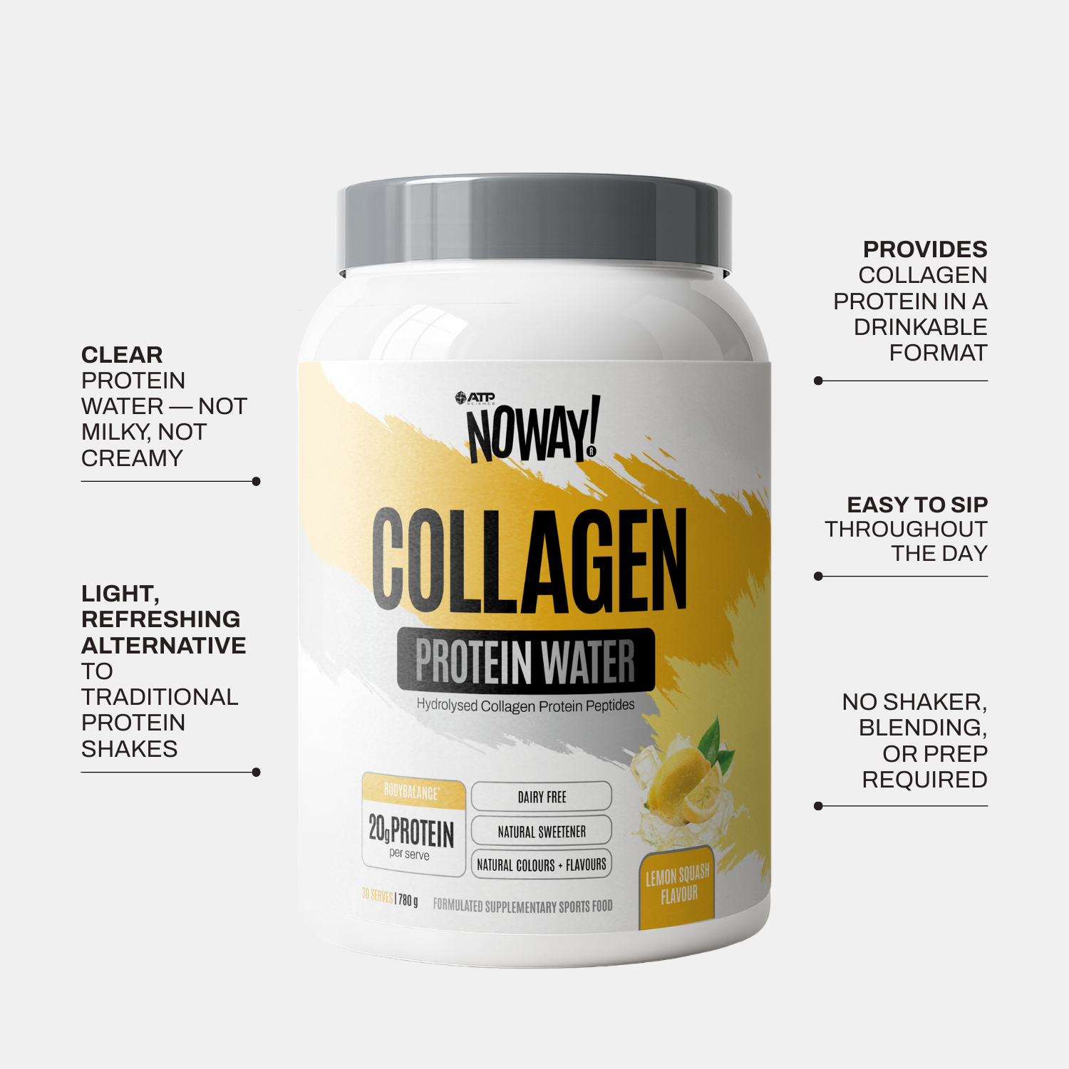 NOWAY!® Collagen Protein Water - Lemon Squash