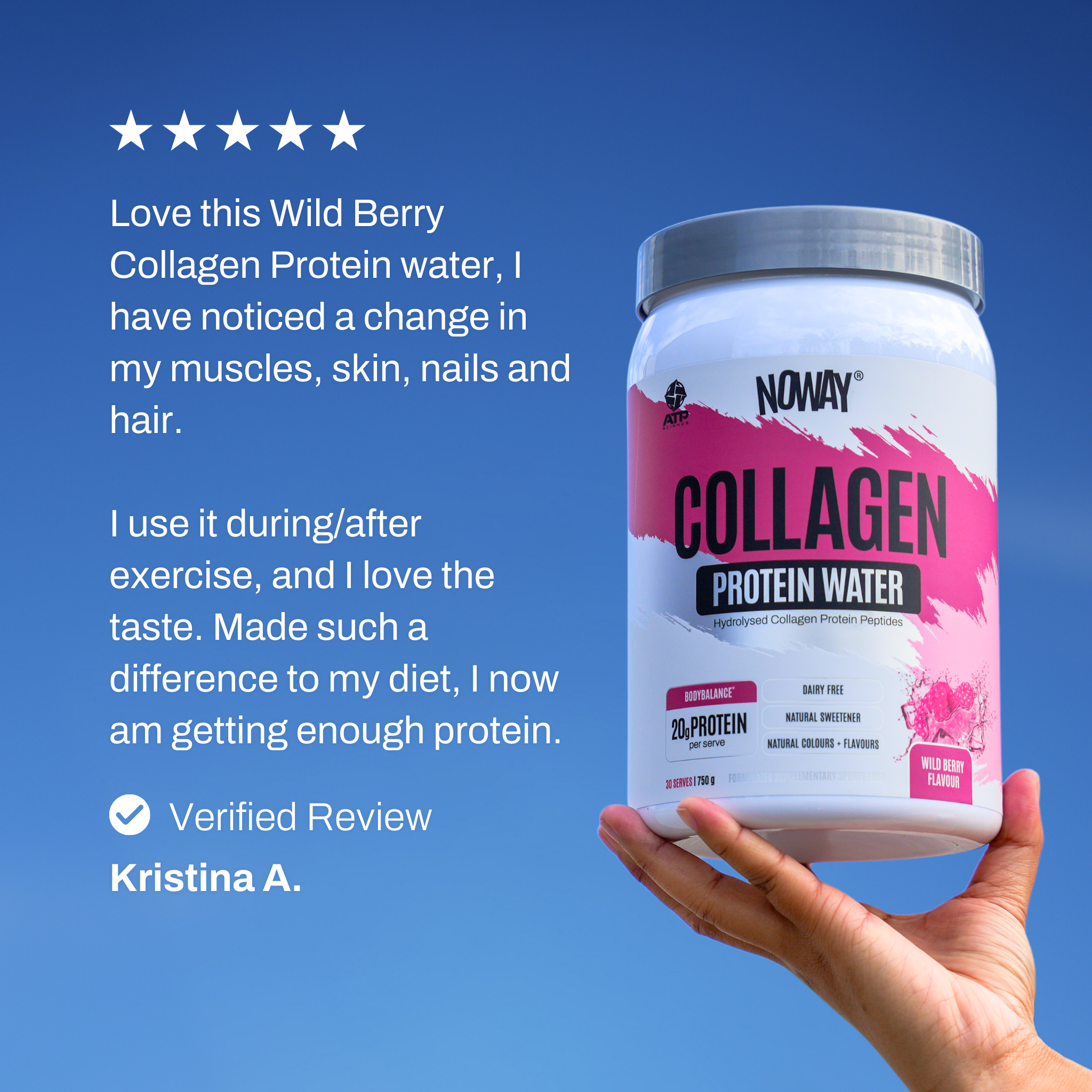 NOWAY!® Collagen Protein Water - Wild Berry